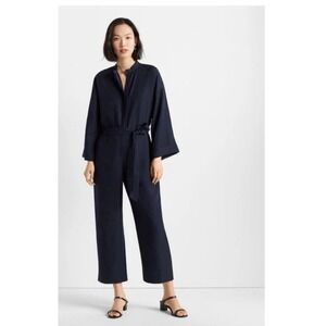 Club Monaco Navy Blue Jumpsuit Long Sleeve Womens 4